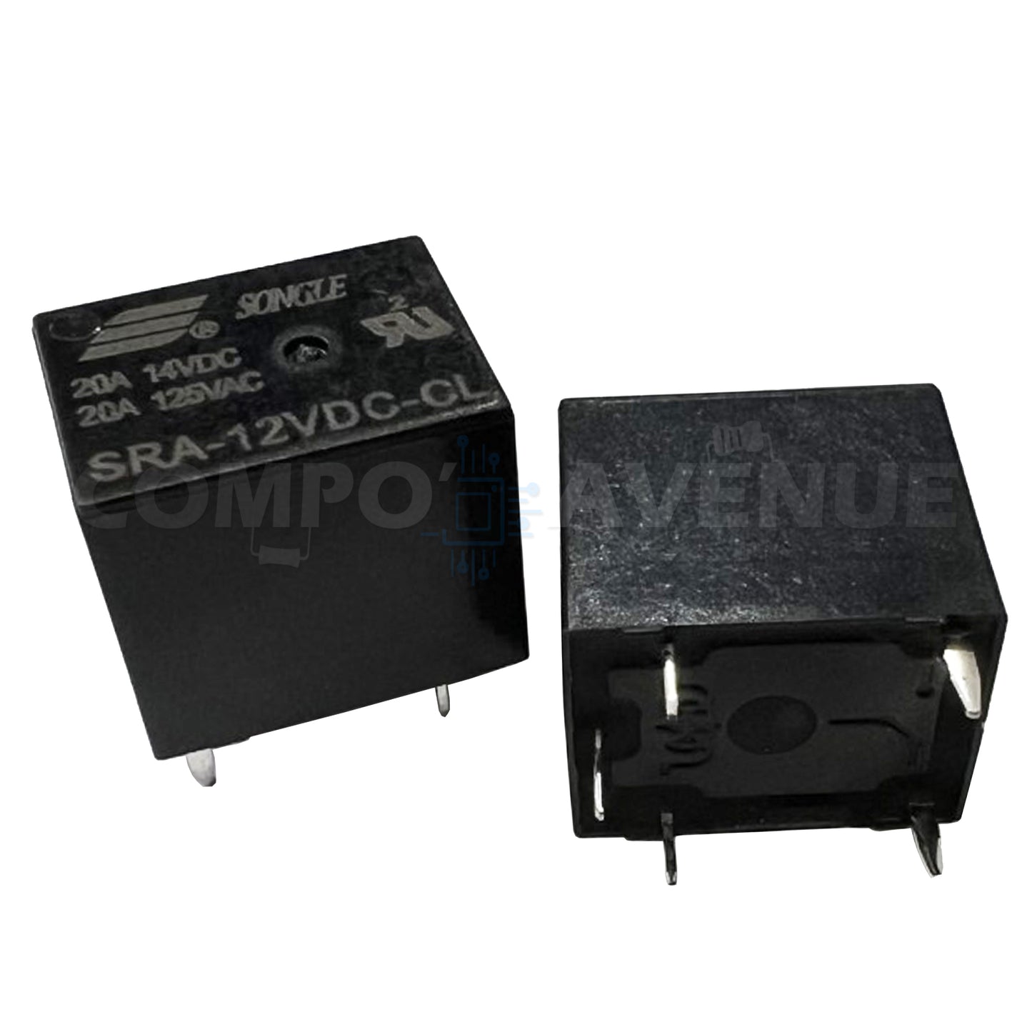 RELAIS DE PUISSANCE PCB SRA-12VDC-CL 20A BOBINE 12V RELAY - 5 PIN